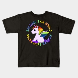 More Rainbow Unicorn Kids T-Shirt